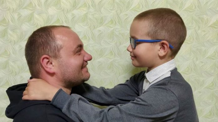 Ruslan Gladkiy and his son Hordiy (Image: Ruslan Gladkiy) Ruslan Gladkiy and his son Hordiy (Image: Ruslan Gladkiy)