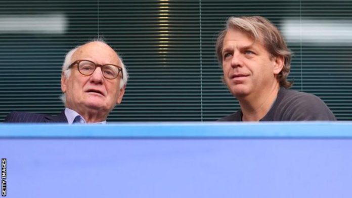 Bruce Buck (left) and Todd Boehly watched Chelsea's recent Premier League game against Wolves together Bruce Buck (left) and Todd Boehly watched Chelsea's recent Premier League game against Wolves together