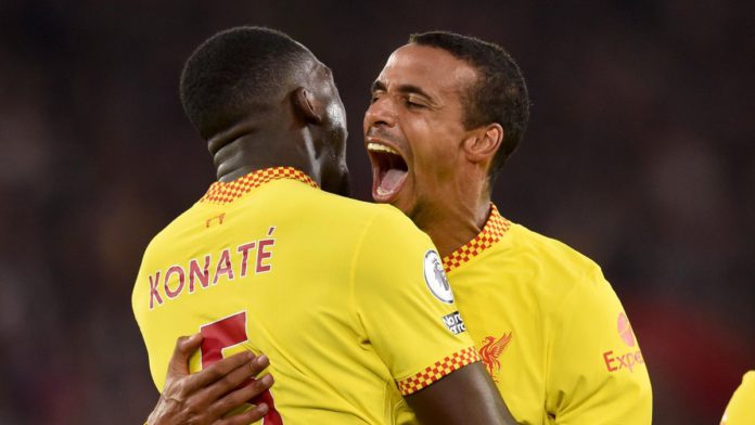 Joel Matip of Liverpool scoring the second goal making the score 1-2 during the Premier League match between Southampton and Liverpool at St Mary's Stadium on May 17, 2022 in Southampton, England Image credit: Getty Images Joel Matip of Liverpool scoring the second goal making the score 1-2 during the Premier League match between Southampton and Liverpool at St Mary's Stadium on May 17, 2022 in Southampton, England Image credit: Getty Images