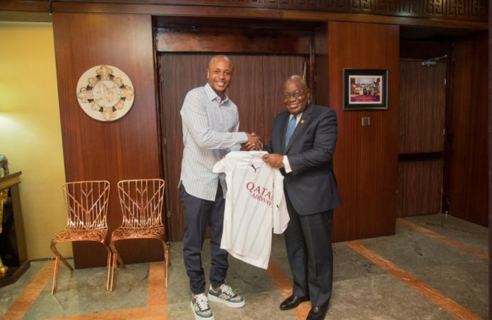 Andre Ayew and President Akufo Addo Andre Ayew and President Akufo Addo