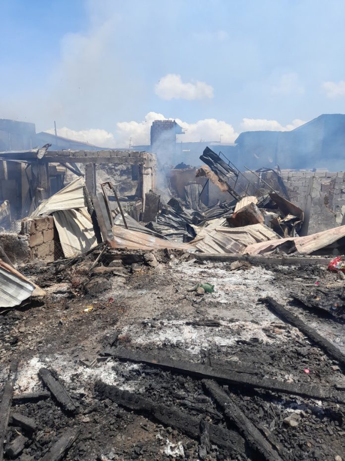 Fire guts parts of Konkomba market at Agbogbloshie