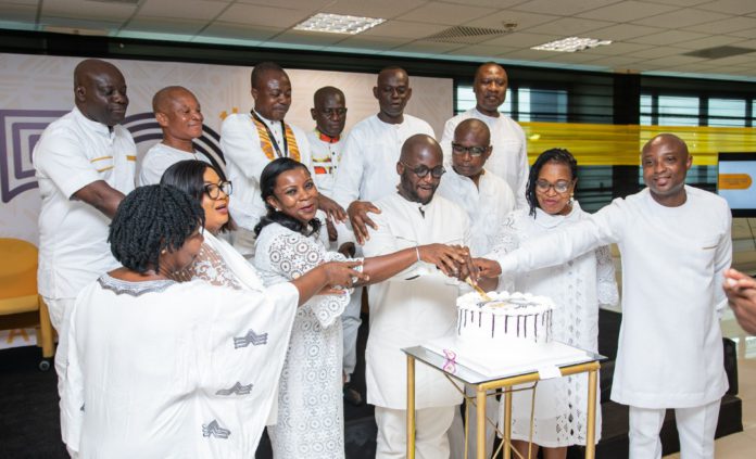 UMB CEO Nana Dwemoh Benneh (middle) with some members of the "dedicated" 27