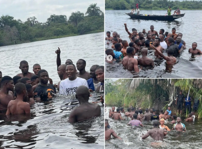 Omoyele Sowore holds political rally inside lake