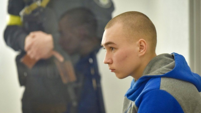 The 21-year-old tank commander was questioned in Ukrainian through a Russian interpreter Image Source: EPA