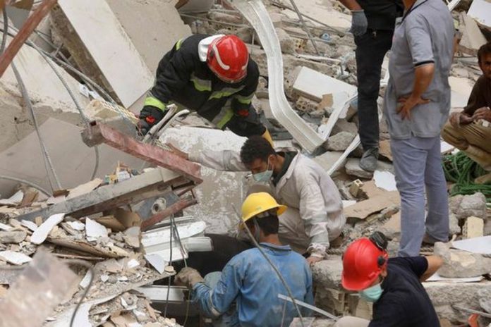 So far 37 people have found dead from the Iran building collapse ( Image: TASNIM NEWS/AFP via Getty Images) So far 37 people have found dead from the Iran building collapse ( Image: TASNIM NEWS/AFP via Getty Images)