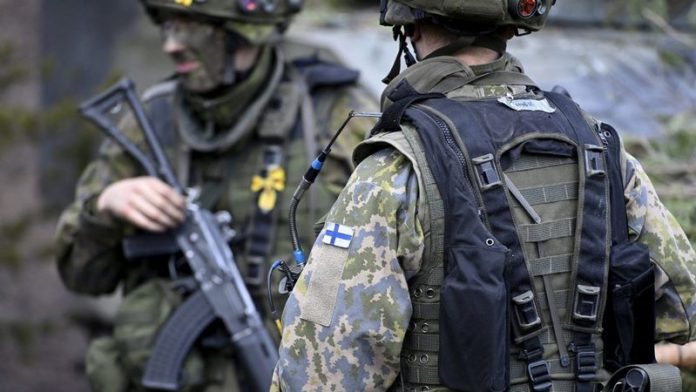 Finnish soldiers seen during military drills in Finland at the start of May (Image: Lehtikuva/AFP via Getty Images) Finnish soldiers seen during military drills in Finland at the start of May (Image: Lehtikuva/AFP via Getty Images)