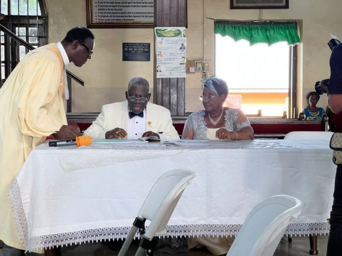 Gifty Anti’s mother-in-law re-marries at age 74 Source: Gifty Anti social media pages Gifty Anti’s mother-in-law re-marries at age 74 Source: Gifty Anti social media pages