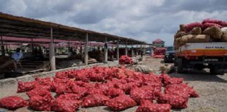 The onion sellers were moved to Adjen Kotoku in 2021 Source: Presidency