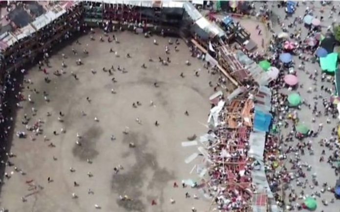 Colombia bullfight stand collapse