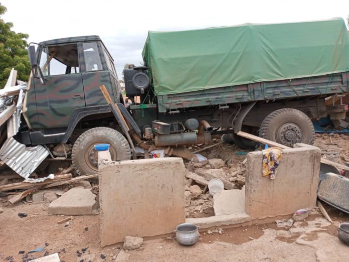 Military truck involved in accident at Zebila