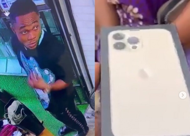 Boy steals iPhone from shop
