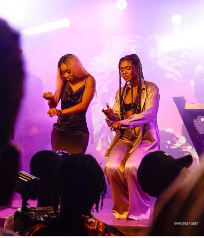 Akuapem Poloo dancing with Becca Credit: @vineimagery