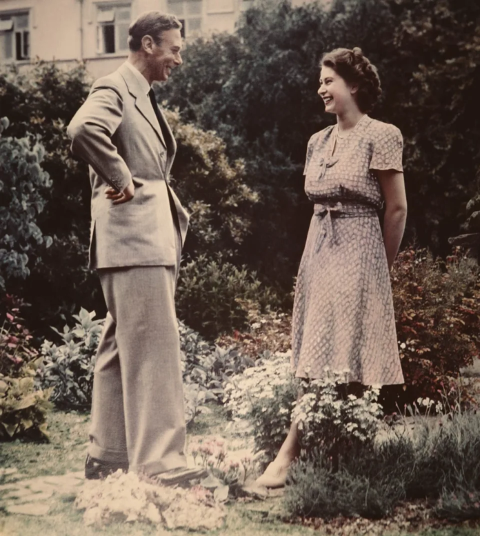 Queen Elizabeth and dad, King George