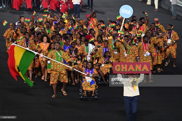 Commonwealth games Ghana's contingent participating in the opening ceremony at the Alexander Stadium in Burmingham