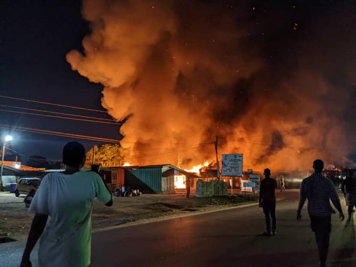 Mile 7 market fire