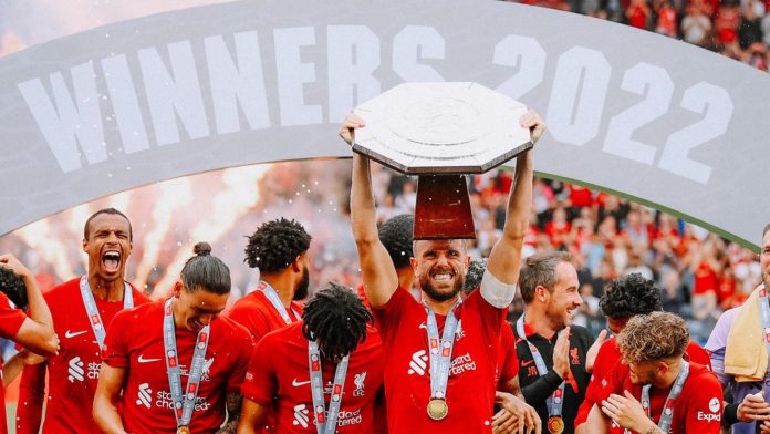 Liverpool celebrate Community Shield Liverpool celebrate Community Shield