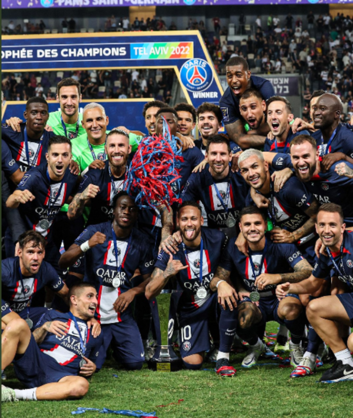 PSG celebrate PSG celebrate