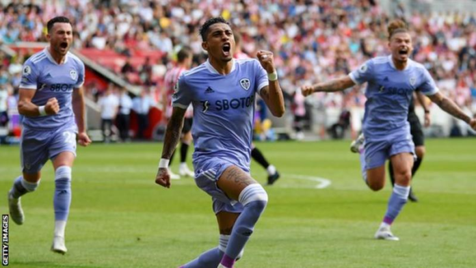 Raphinha scored the opener from the penalty spot in Leeds' final game of last season, when they won at Brentford to preserve their top-flight status Raphinha scored the opener from the penalty spot in Leeds' final game of last season, when they won at Brentford to preserve their top-flight status