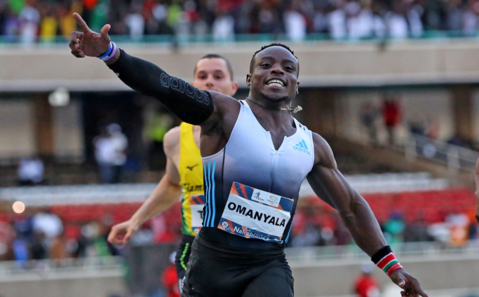 Kenyan and African 100m record holder, Ferdinand Omanyala / Image Source: Myjoyonline Kenyan and African 100m record holder, Ferdinand Omanyala / Image Source: Myjoyonline
