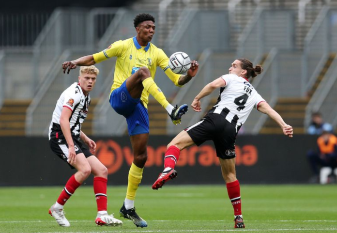 Kyle Hudlin in action for Solihull Moors in Sunday's National League play-off final (Image: Steve Bardens/Getty Images) Kyle Hudlin in action for Solihull Moors in Sunday's National League play-off final (Image: Steve Bardens/Getty Images)