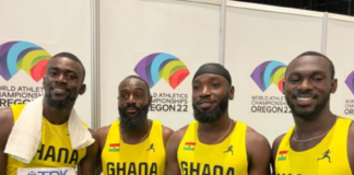The quartet of Sean Sarfo-Antwi, Benjamin Azamti, Joseph Manu, and Joseph Paul Amoah reached the final of the world championships in Oregon.