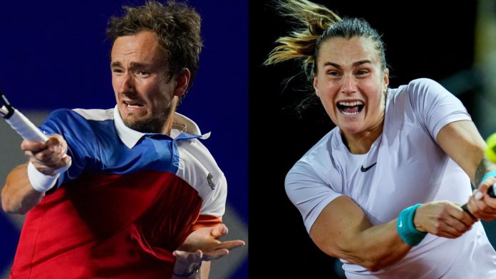skysports-daniil-Women's world number four Aryna Sabalenka of Belarus and men's world number one Daniil Medvedev of Russia are the highest-ranked players to be affectedmedvedev-aryna-sabalenka_5757674 Women's world number four Aryna Sabalenka of Belarus and men's world number one Daniil Medvedev of Russia are the highest-ranked players to be affected