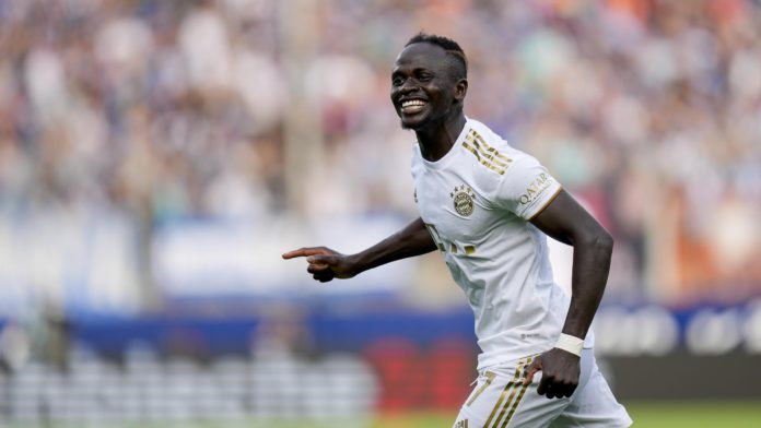 Sadio Mane celebrates Sadio Mane celebrates