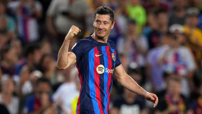 Robert Lewandowski celebrates Robert Lewandowski celebrates