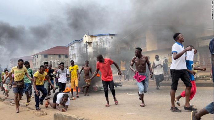 Sierra Leone protest / Credit: CNN