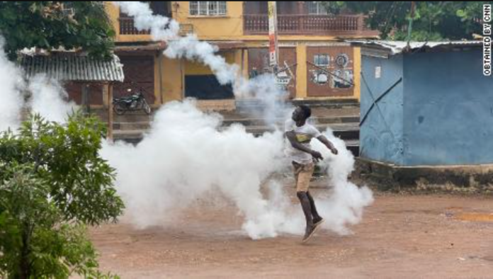 Sierra Leone protests / Credit: CNN