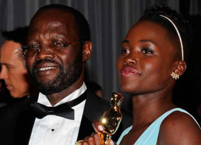 Lupita Nyong'o and his father Anyang Nyong'o. Photo source: Nairobi News Lupita Nyong'o and his father Anyang Nyong'o. Photo source: Nairobi News