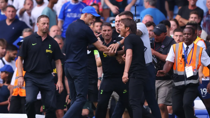 Tuchel and Conte were lively during the 2-2 draw / Marc Atkins/GettyImages