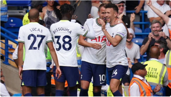 Harry Kane celebrates the equaliser (PA) Harry Kane celebrates the equaliser (PA)