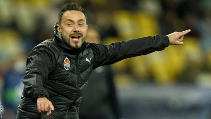 Roberto de Zerbi led Shakhtar Donetsk to the Ukrainian Super Cup in 2021 Roberto de Zerbi led Shakhtar Donetsk to the Ukrainian Super Cup in 2021