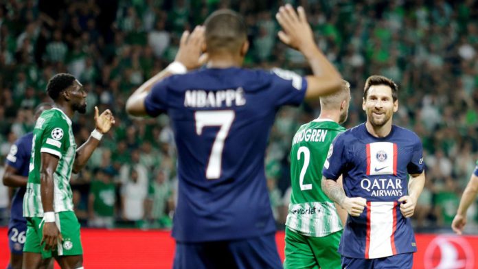 Neymar Jr of Paris Saint Germain celebrates 1-1 with Kylian Mbappe of Paris Saint Germain during the UEFA Champions League match between Maccabi Haifa v Paris Saint Germain at the Sammy Oferstadium on September 14, 2022 in Haifa Israe Image credit: Getty Images Neymar Jr of Paris Saint Germain celebrates 1-1 with Kylian Mbappe of Paris Saint Germain during the UEFA Champions League match between Maccabi Haifa v Paris Saint Germain at the Sammy Oferstadium on September 14, 2022 in Haifa Israe Image credit: Getty Images