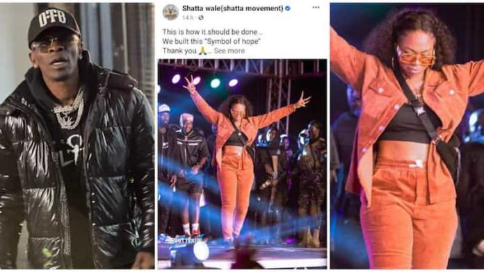 Shatta Wale lauds Michy for her performance Source: UGC Shatta Wale lauds Michy for her performance Source: UGC