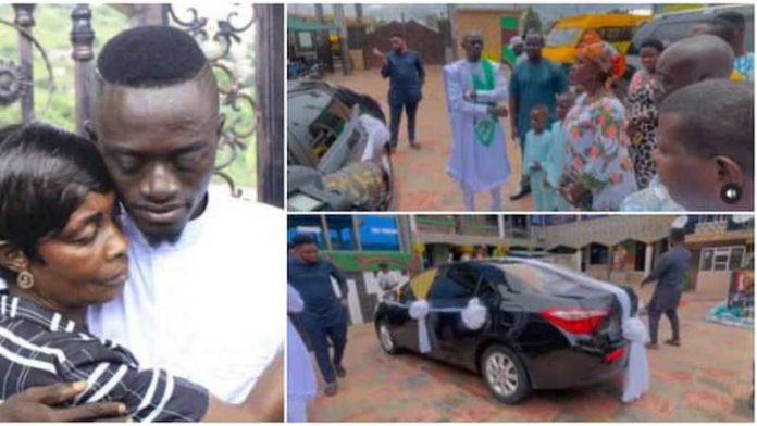 Lil Win surprises his mother with a brand-new car. Photo credit: officiallilwin Lil Win surprises his mother with a brand-new car. Photo credit: officiallilwin
