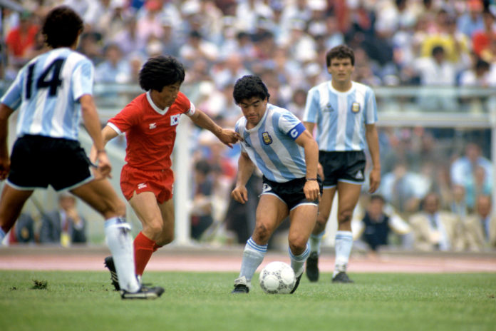 Soccer - World Cup Mexico 1986 - Group A - Argentina v South Korea - Olympic Stadium
