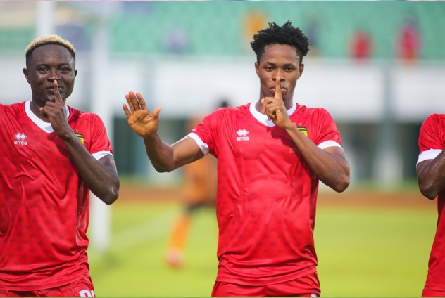 Isaac Oppong celebrates against Kadiogo Isaac Oppong celebrates against Kadiogo
