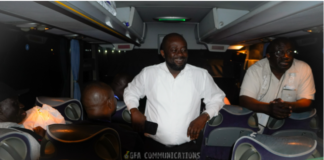 GFA boss speaking at the team's arrival