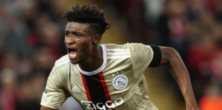 Mohammed Kudus celebrates against Liverpool