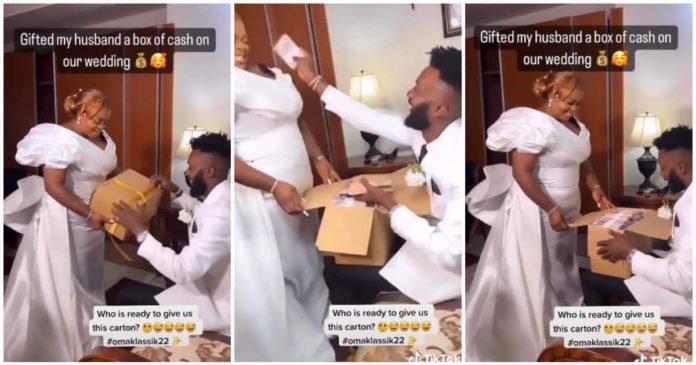 Bride surprises groom