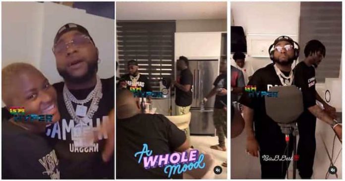 Fella Makafui, Medikal and Davido. Photo Source: @ghhyper1 Fella Makafui, Medikal and Davido. Photo Source: @ghhyper1