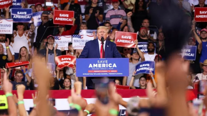 Donald Trump came out swinging, calling the FBI's search a "travesty"/ Image Source: REUTERS