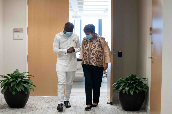 Ken Ofori-Atta and Kristalina Ivanova Georgieva-Kinova/ Image Source: @KGeorgieva/ Twitter
