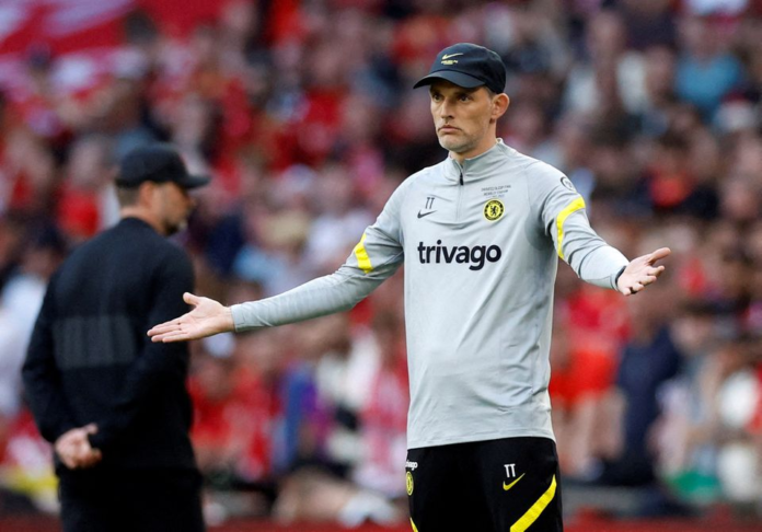 Soccer Football - FA Cup - Final - Chelsea v Liverpool - Wembley Stadium, London, Britain - May 14, 2022 Chelsea manager Thomas Tuchel reacts Action Images via Reuters/Peter Cziborra