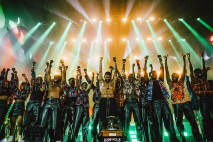 American artiste, Usher performing at Global Citizen Festival at Accra's Black Star Square