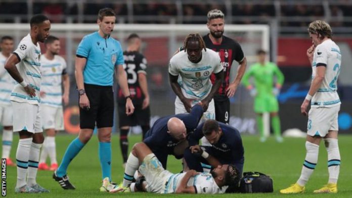 James was substituted after 62 minutes during Chelsea's win at AC Milan after jarring his knee in the turf while making a challenge James was substituted after 62 minutes during Chelsea's win at AC Milan after jarring his knee in the turf while making a challenge
