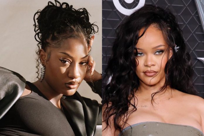 Tems and Rihanna | credit: @temsbaby & @FentyBeauty Tems and Rihanna | credit: @temsbaby & @FentyBeauty