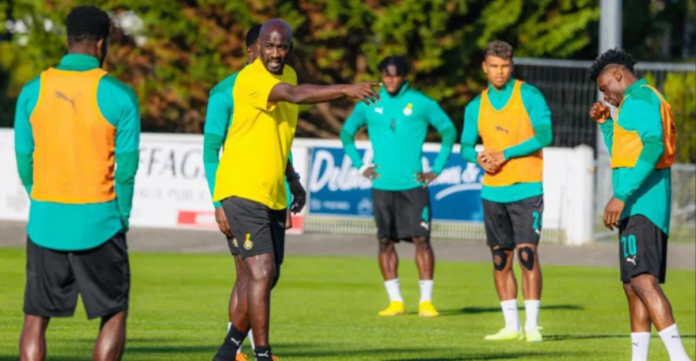 Otto Addo issuing instructions to Black Stars players Otto Addo issuing instructions to Black Stars players